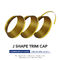 Dấu hiệu điện tử Jewelite Gold Channel Letter Trim Cap Vật liệu